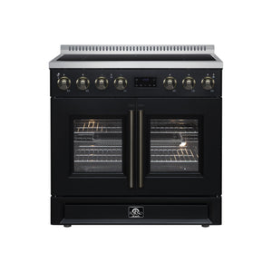 Forno Torino 36-Inch Induction Range FFSIN0950-36 – Black – Induction Range FFSIN0950 36BLK Front 2026 05 27