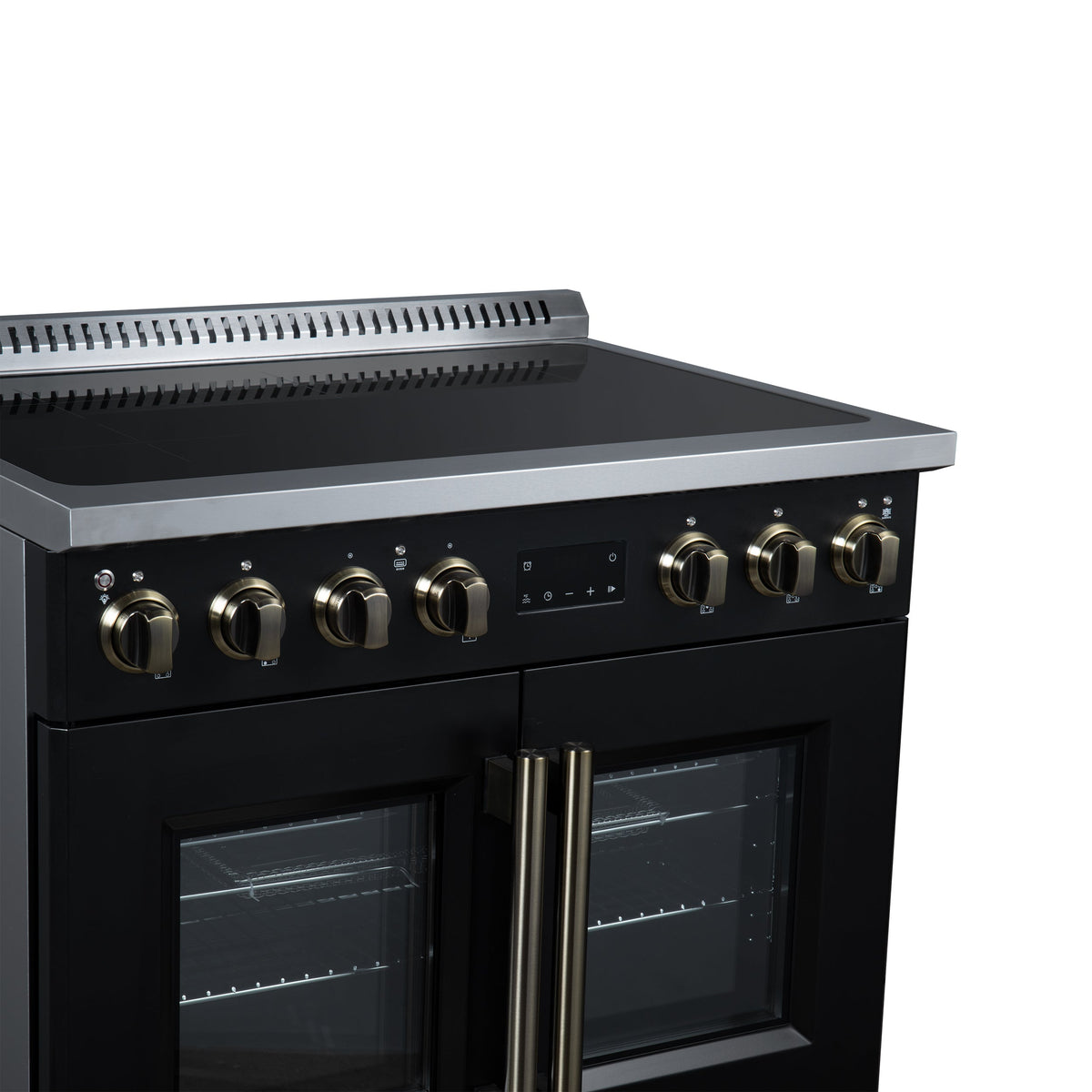 Forno Torino 36-Inch Induction Range FFSIN0950-36 – Black – Induction Range FFSIN0950 36BLK Left Angle Close Up 2026 05 27