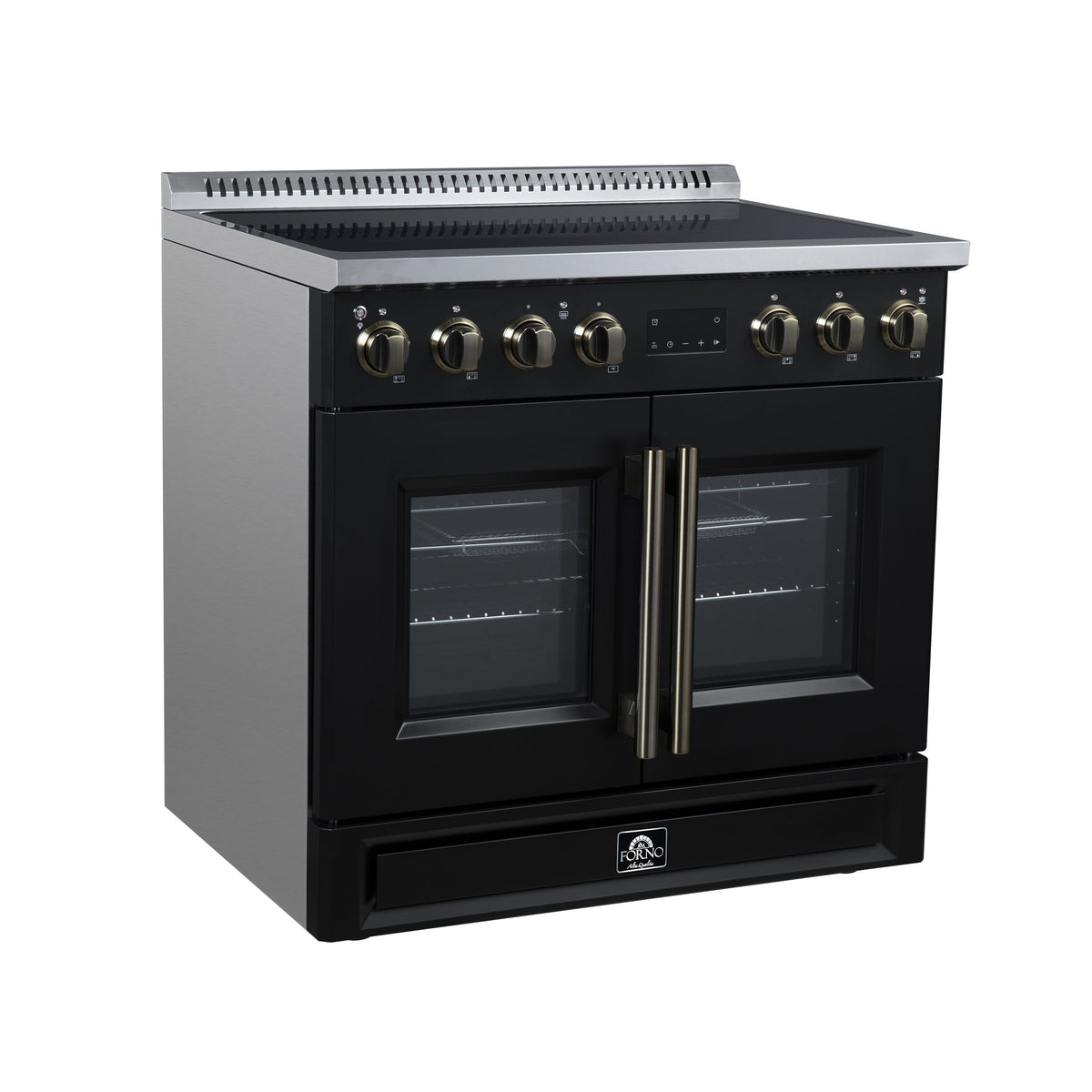 Forno Torino 36-Inch Induction Range FFSIN0950-36 – Black – Induction Range FFSIN0950 36BLK Left Angle 2026 05 27