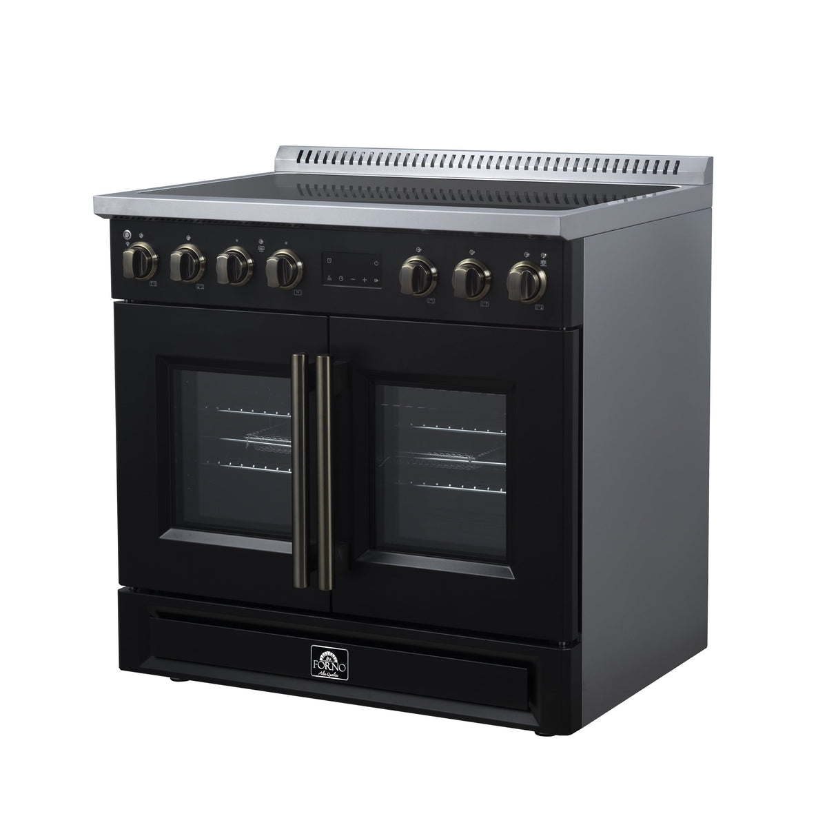 Forno Torino 36-Inch Induction Range FFSIN0950-36 – Black – Induction Range FFSIN0950 36BLK Right Angle 2026 05 27