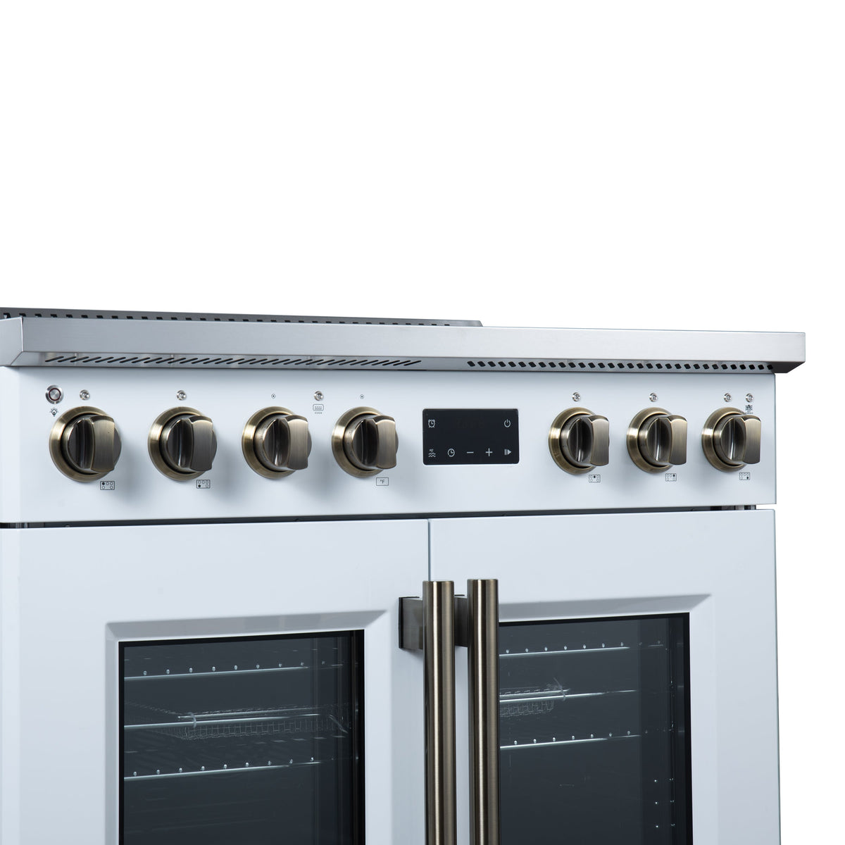 Forno Torino 36-Inch Induction Range FFSIN0950-36 – White – Induction Range FFSIN0950 36WHT Control Panel Left Angle 2026 05 27