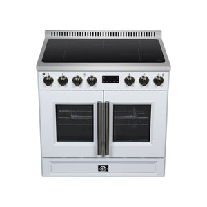 Forno Torino 36-Inch Induction Range FFSIN0950-36 – White – Induction Range FFSIN0950 36WHT Cooktop Front 2026 05 27