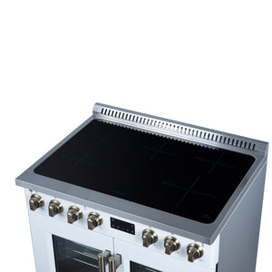 Forno Torino 36-Inch Induction Range FFSIN0950-36 – White – Induction Range FFSIN0950 36WHT Cooktop Right Angle 2026 05 27