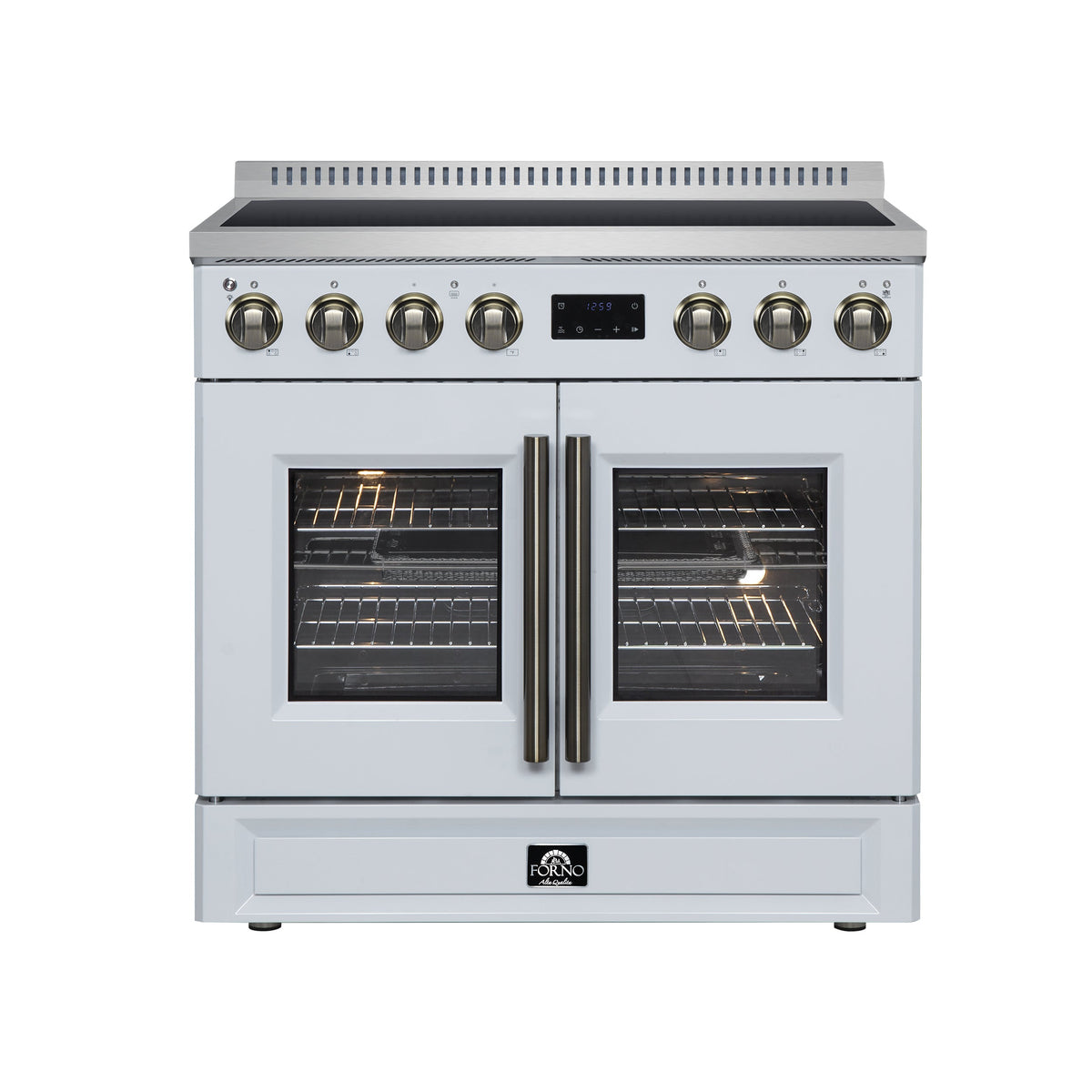 Forno Torino 36-Inch Induction Range FFSIN0950-36 – White – Induction Range FFSIN0950 36WHT Front 2026 05 27