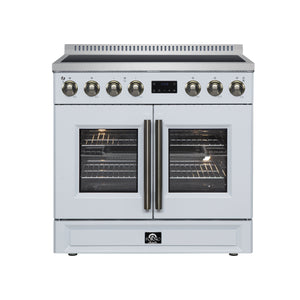 Forno Torino 36-Inch Induction Range FFSIN0950-36 – White – Induction Range FFSIN0950 36WHT Front 2026 05 27