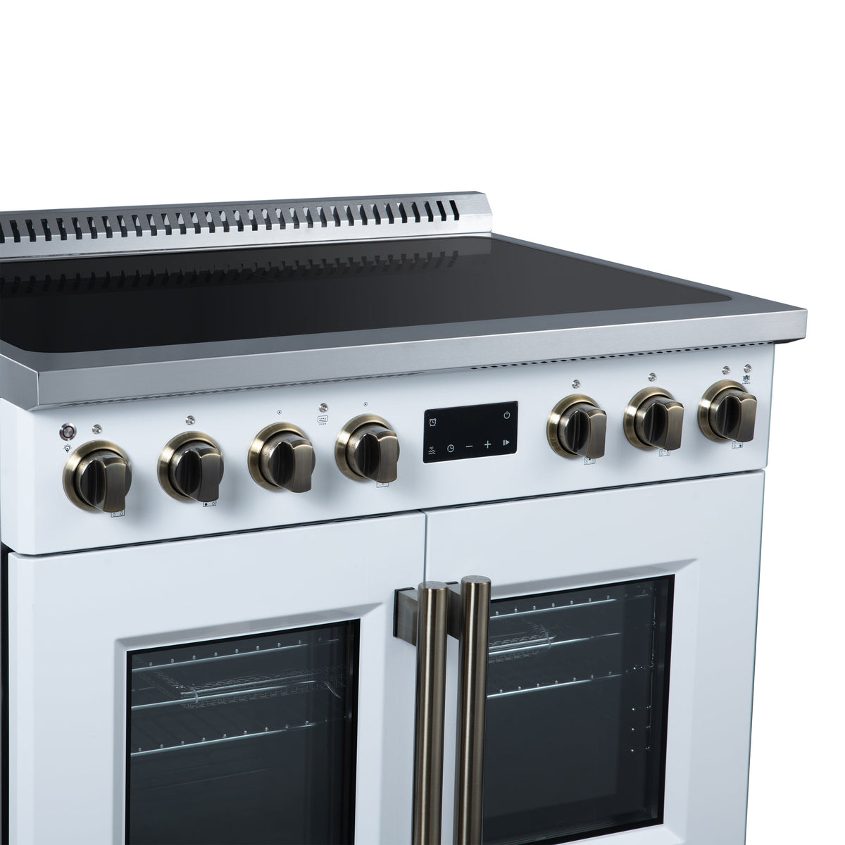 Forno Torino 36-Inch Induction Range FFSIN0950-36 – White – Induction Range FFSIN0950 36WHT Left Angle Close Up 2026 05 27