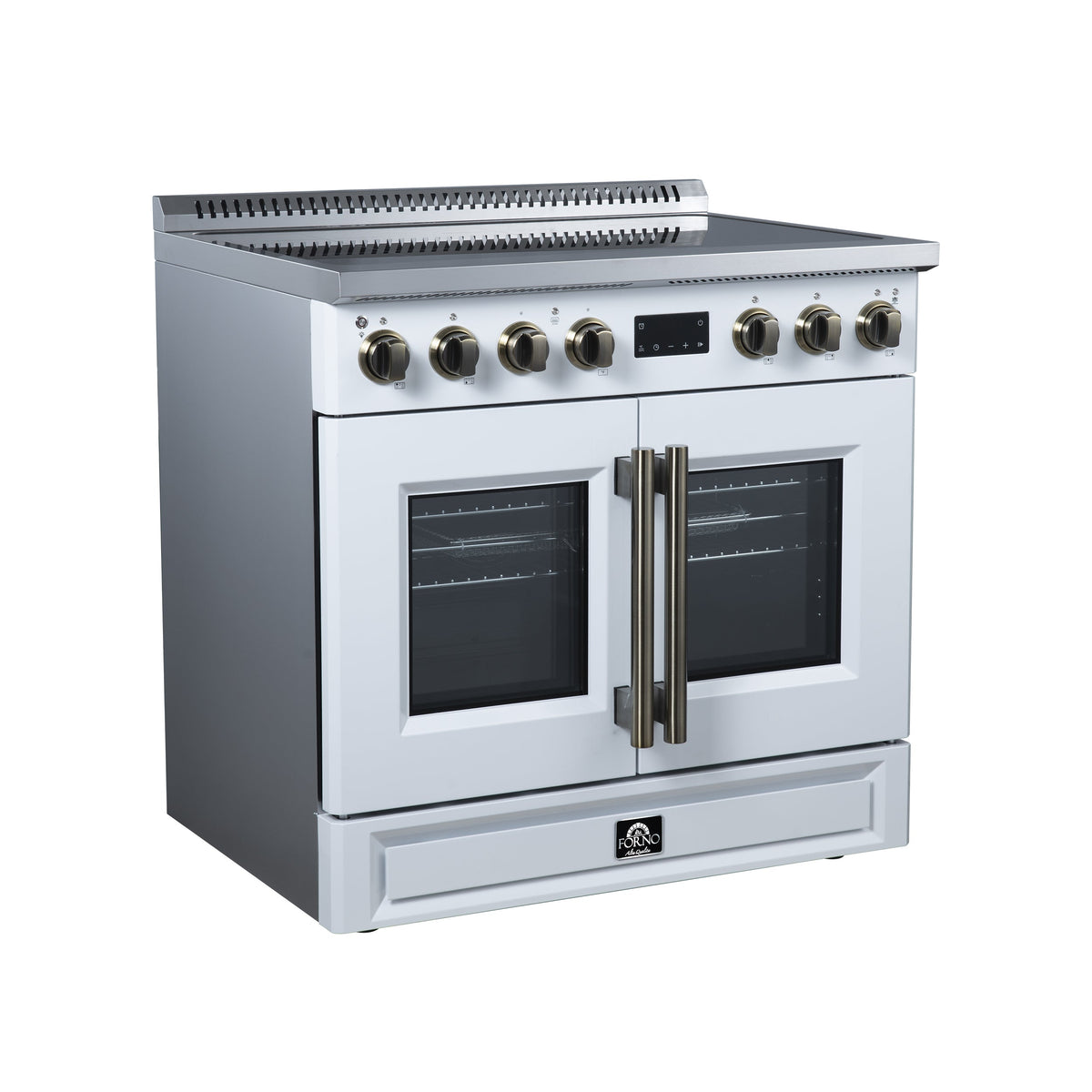 Forno Torino 36-Inch Induction Range FFSIN0950-36 – White – Induction Range FFSIN0950 36WHT Left Angle 2026 05 27