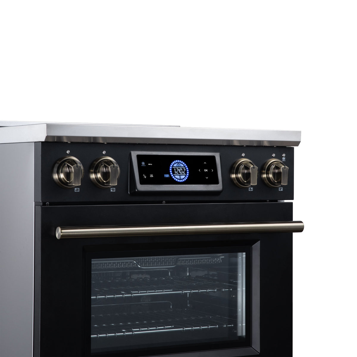 Forno Maximus 30-Inch Induction Range FFSIN0968-30 – Black – Induction Range FFSIN0968 30BLK Control Panel Left Angle 2026 08 17
