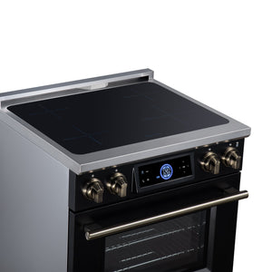 Forno Maximus 30-Inch Induction Range FFSIN0968-30 – Black – Induction Range FFSIN0968 30BLK Cooktop Left Angle 2026 08 17