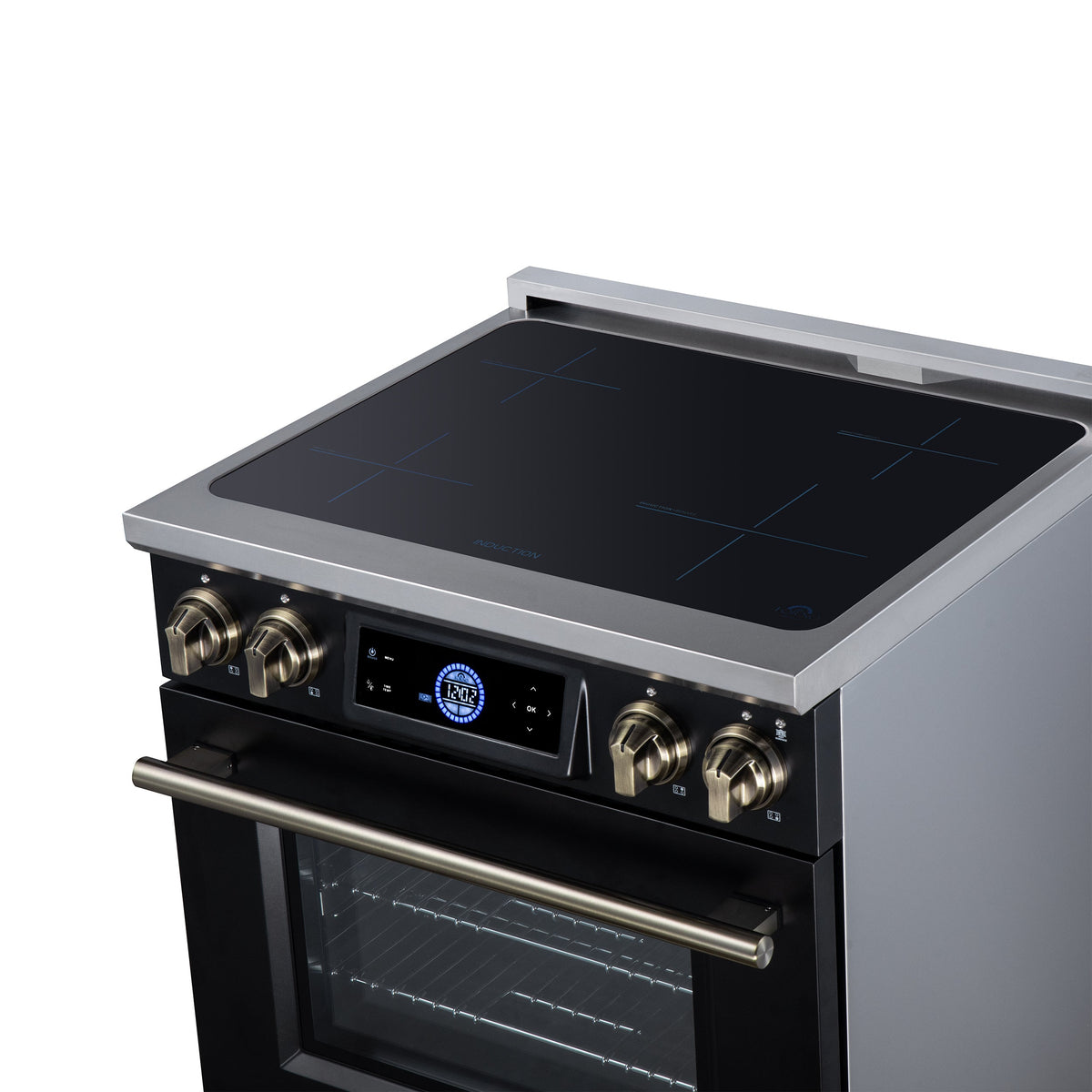 Forno Maximus 30-Inch Induction Range FFSIN0968-30 – Black – Induction Range FFSIN0968 30BLK Cooktop Right Angle 2026 08 17
