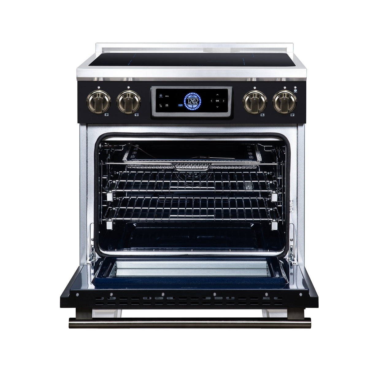 Forno Maximus 30-Inch Induction Range FFSIN0968-30 – Black – Induction Range FFSIN0968 30BLK Front Open 2026 08 17