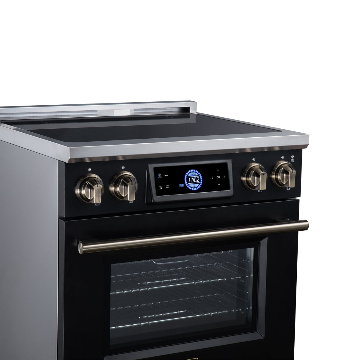 Forno Maximus 30-Inch Induction Range FFSIN0968-30 – Black – Induction Range FFSIN0968 30BLK Left Angle Close Up 2026 08 17