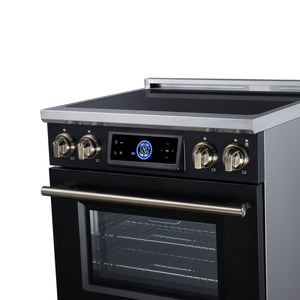 Forno Maximus 30-Inch Induction Range FFSIN0968-30 – Black – Induction Range FFSIN0968 30BLK Right Angle Close Up 2026 08 17