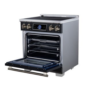 Forno Maximus 30-Inch Induction Range FFSIN0968-30 – Black – Induction Range FFSIN0968 30BLK Right Angle Open 2026 08 17