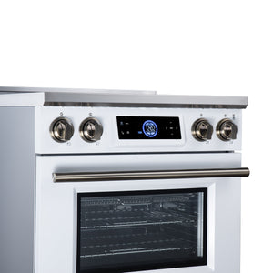 Forno Maximus 30-Inch Induction Range FFSIN0968-30 – White – Induction Range FFSIN0968 30WHT Control Panel Left Angle 2026 08 17
