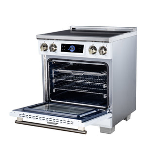 Forno Maximus 30-Inch Induction Range FFSIN0968-30 – White – Induction Range FFSIN0968 30WHT Right Angle Open 2026 08 17
