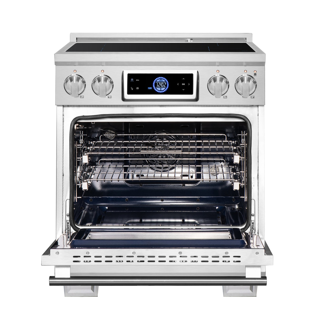 Forno Maximus 30-Inch Induction Range FFSIN0968-30 – Stainless Steel – Induction Range FFSIN0968 30 Front Opened 2025 06 27