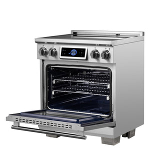 Forno Maximus 30-Inch Induction Range FFSIN0968-30 – Stainless Steel – Induction Range FFSIN0968 30 Right Angle Opened 2025 06 27