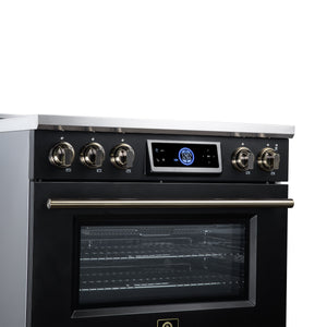 Forno Maximus 36-Inch Induction Range FFSIN0968-36 – Black – Induction Range FFSIN0968 36BLK Control Panel Left Angle 2026 08 17