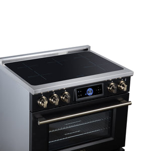Forno Maximus 36-Inch Induction Range FFSIN0968-36 – Black – Induction Range FFSIN0968 36BLK Cooktop Left Angle 2026 08 17