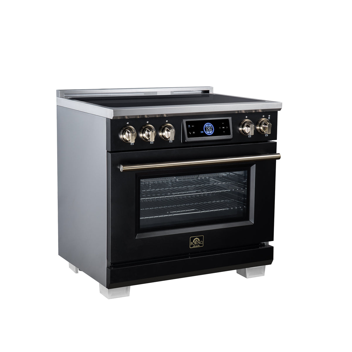 Forno Maximus 36-Inch Induction Range FFSIN0968-36 – Black – Induction Range FFSIN0968 36BLK Left Angle 2026 08 17