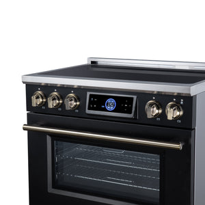Forno Maximus 36-Inch Induction Range FFSIN0968-36 – Black – Induction Range FFSIN0968 36BLK Right Angle Close Up 2026 08 17