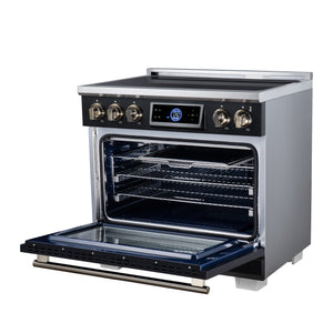 Forno Maximus 36-Inch Induction Range FFSIN0968-36 – Black – Induction Range FFSIN0968 36BLK Right Angle Open 2026 08 17