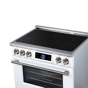 Forno Maximus 36-Inch Induction Range FFSIN0968-36 – White – Induction Range FFSIN0968 36WHT Cooktop Right Angle 2026 08 17