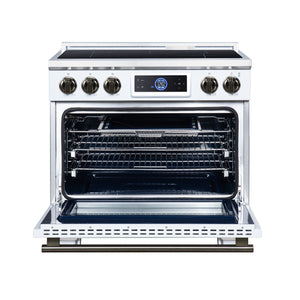 Forno Maximus 36-Inch Induction Range FFSIN0968-36 – White – Induction Range FFSIN0968 36WHT Front Open 2026 08 17