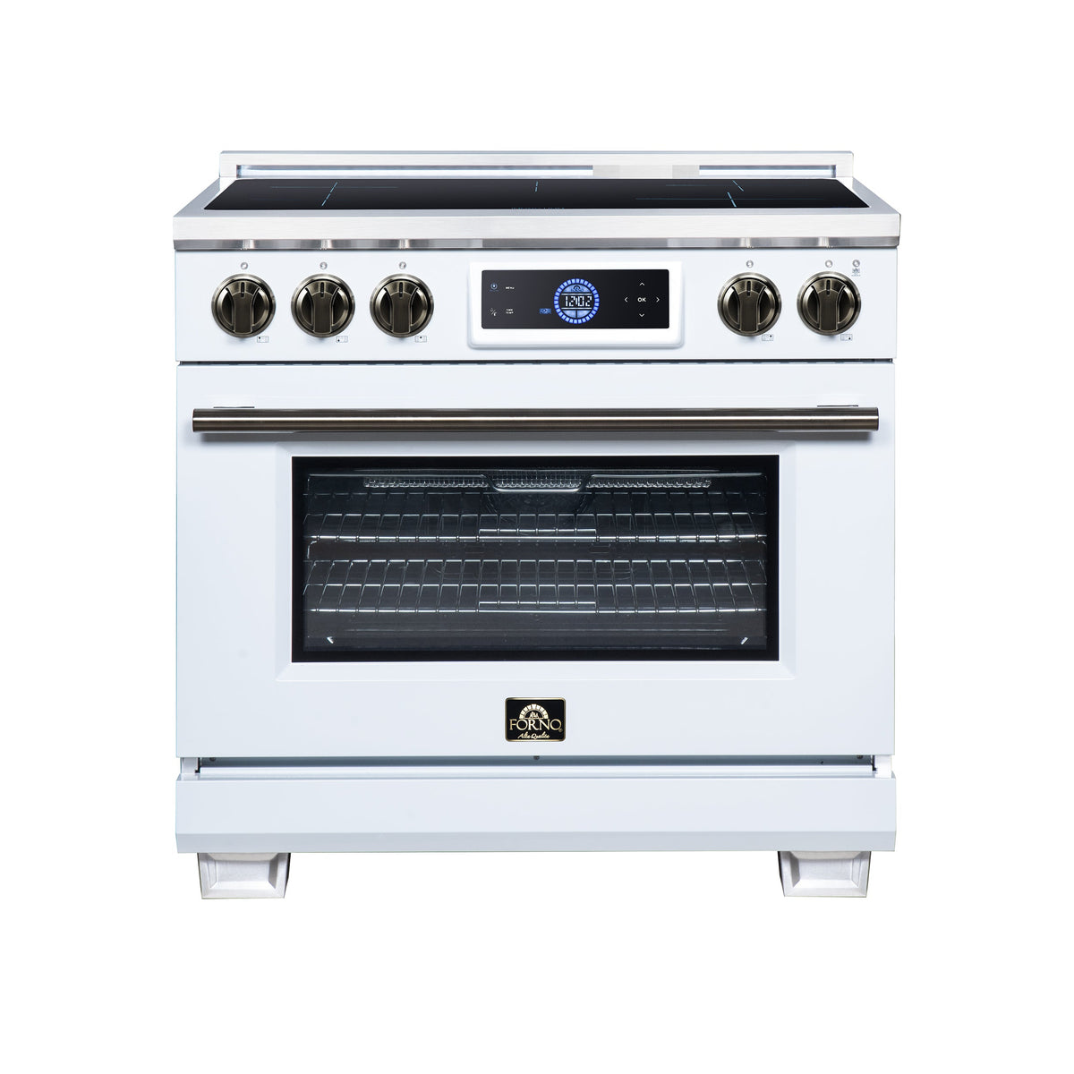 Forno Maximus 36-Inch Induction Range FFSIN0968-36 – White – Induction Range FFSIN0968 36WHT Front 2026 08 17