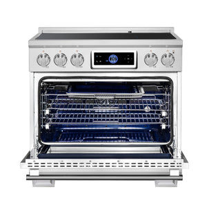 Forno Maximus 36-Inch Induction Range FFSIN0968-36 – Stainless Steel – Induction Range FFSIN0968 36 Front Opened 2025 06 27