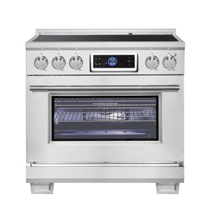 Forno Maximus 36-Inch Induction Range FFSIN0968-36 – Stainless Steel – Induction Range FFSIN0968 36 Front 2025 06 27