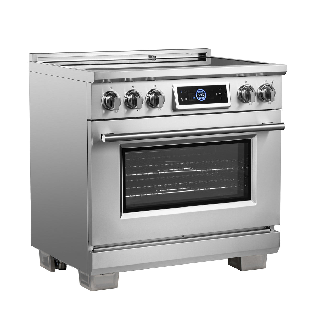 Forno Maximus 36-Inch Induction Range FFSIN0968-36 – Stainless Steel – Induction Range FFSIN0968 36 Left Angle 2025 06 27