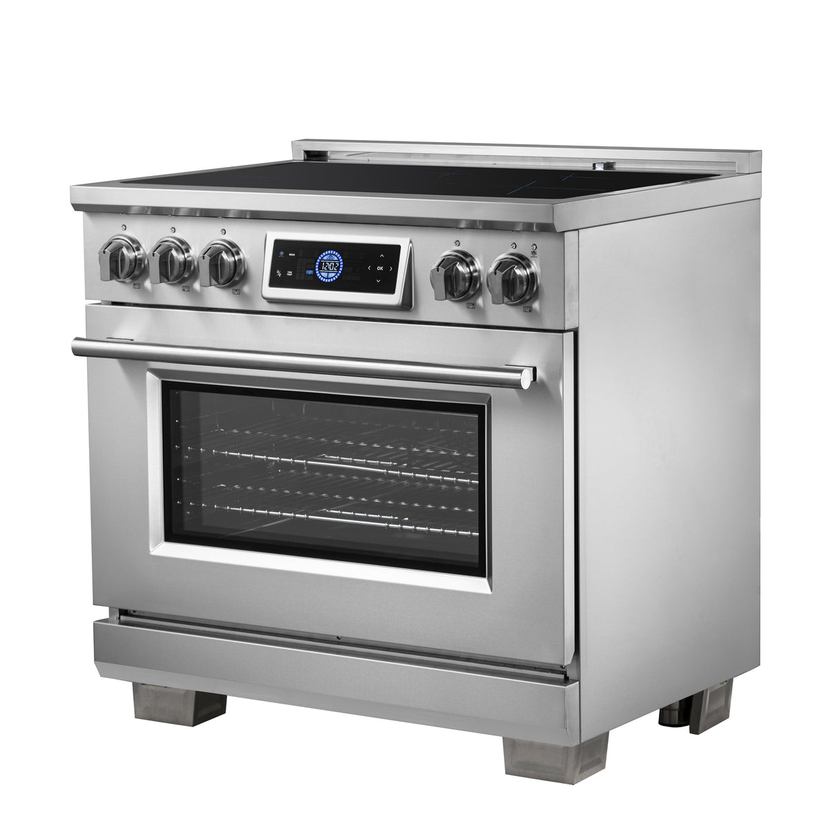 Forno Maximus 36-Inch Induction Range FFSIN0968-36 – Stainless Steel – Induction Range FFSIN0968 36 Right Angle 2025 06 27