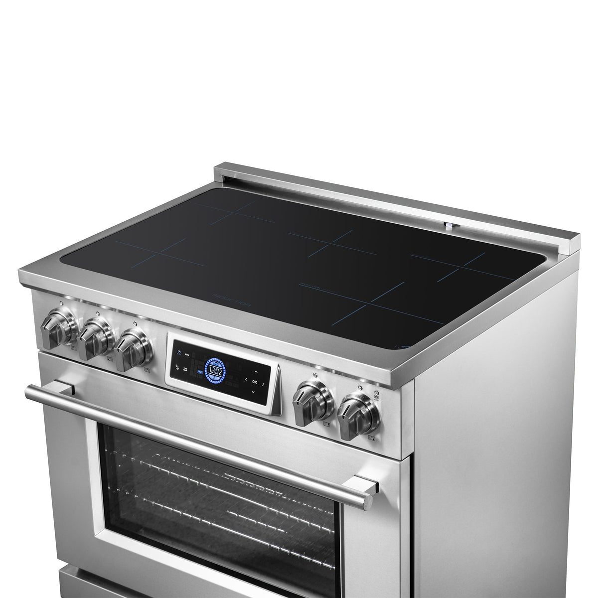 Forno Maximus 36-Inch Induction Range FFSIN0968-36 – Stainless Steel – Induction Range FFSIN0968 36 V1 13 Right Angle Cooktop 06 05 2025 20