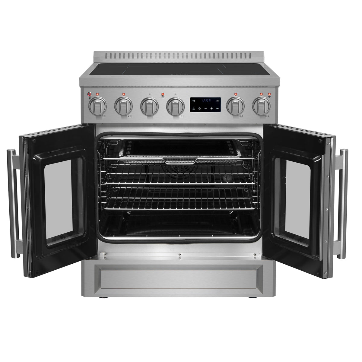 Forno Torino 30-Inch Induction Range FFSIN0950-30 – Stainless Steel – Induction range FFSIN0950 30 Front opened 2025 06 03