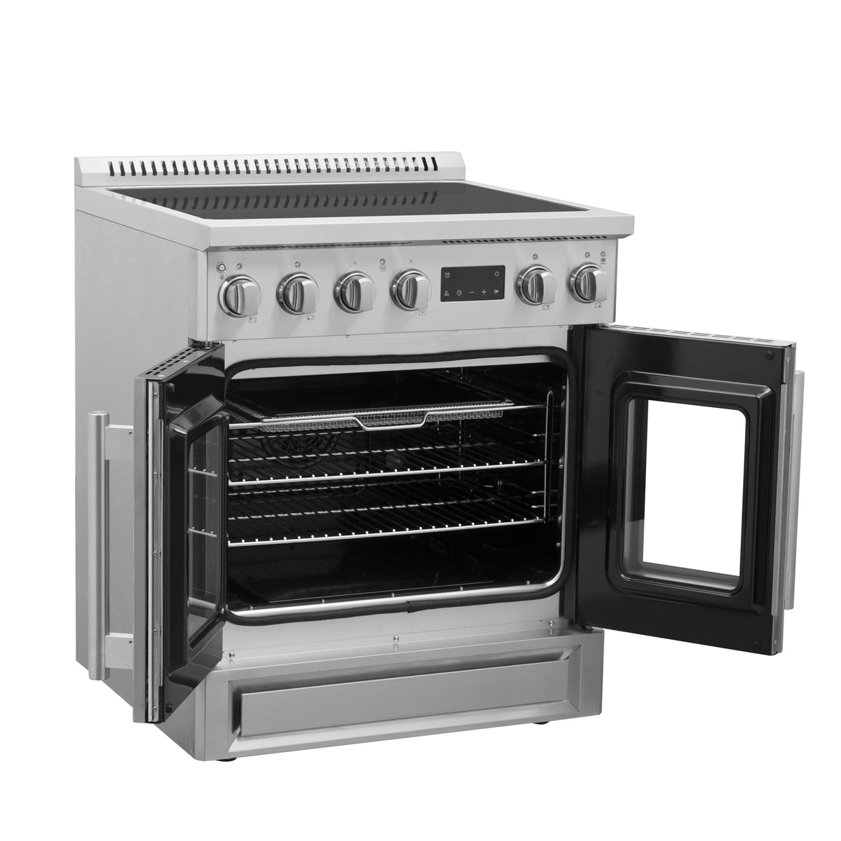 Forno Torino 30-Inch Induction Range FFSIN0950-30 – Stainless Steel – Induction range FFSIN0950 30 Left Angle Opened 2025 06 03