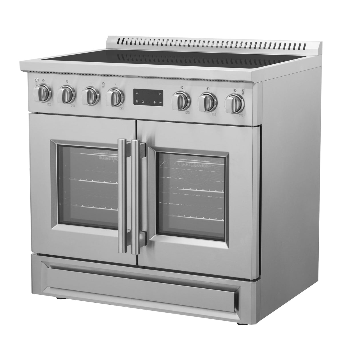 Forno Torino 36-Inch Induction Range FFSIN0950-36 – Stainless Steel – Induction range FFSIN0950 36 Right Angle 2025 06 04
