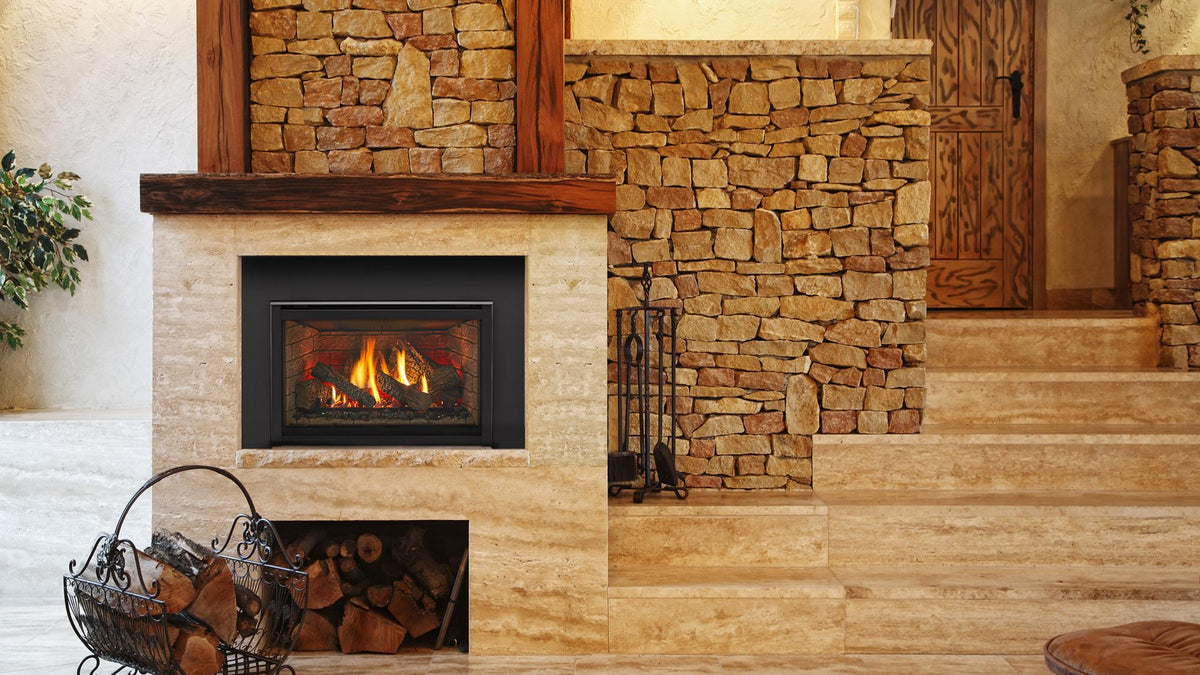 Majestic Trilliant 30 gas insert with inside fit front and brick interior