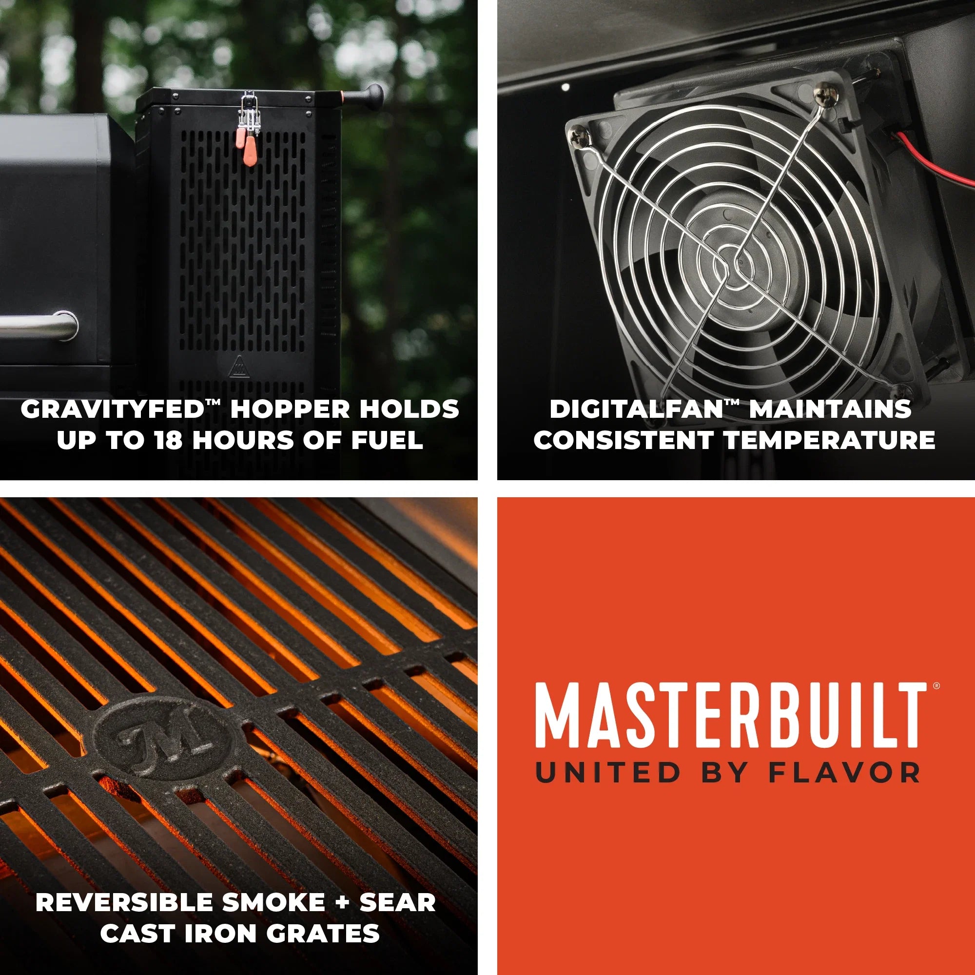 Gravity Series 600 cooking food over charcoal