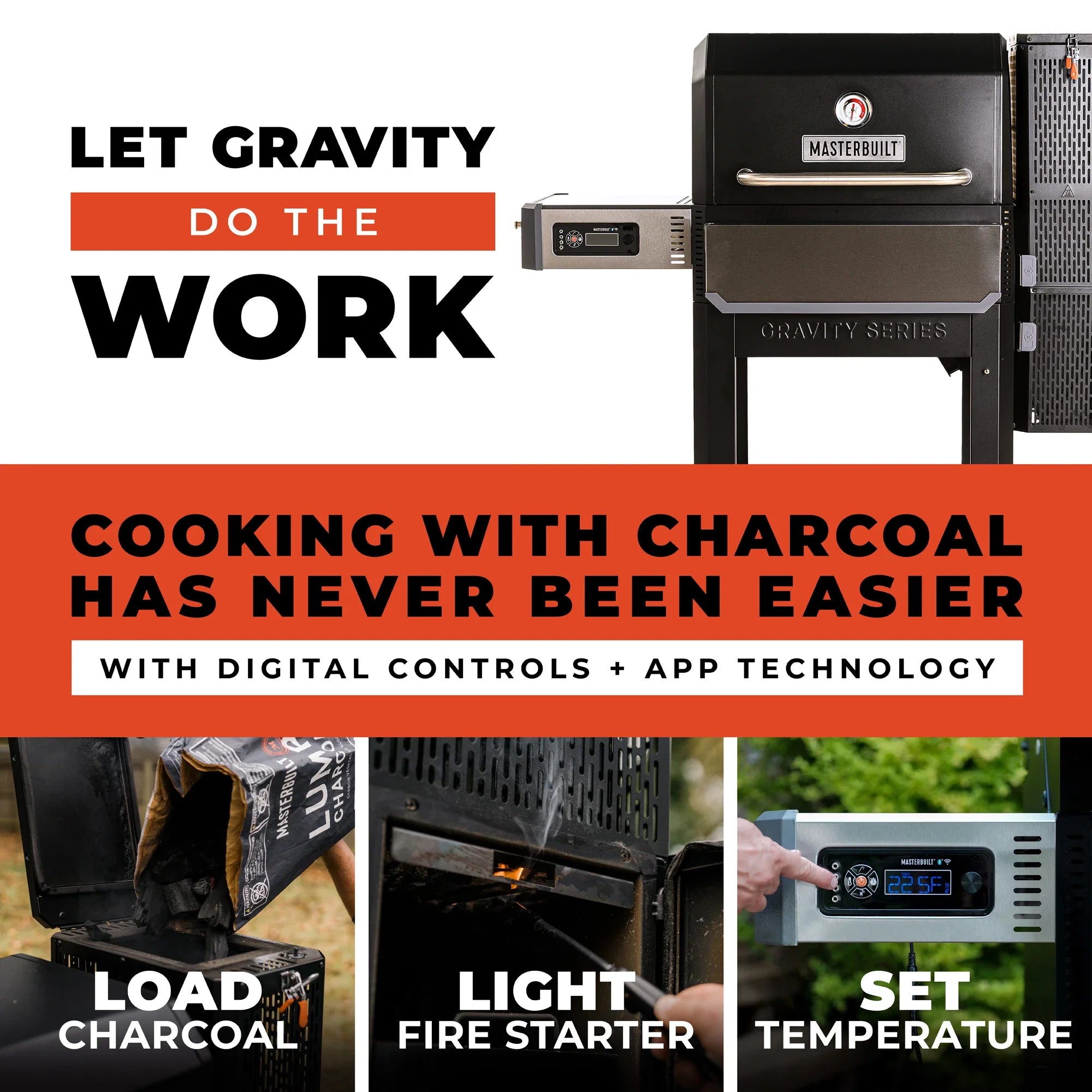 Masterbuilt Gravity Series 1050 Digital Charcoal Grill & Smoker – alternate product view 3