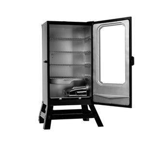 Open Masterbuilt 40-Inch Digital Electric Smoker with four racks