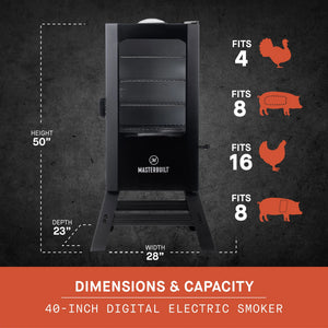 Masterbuilt 40-Inch Digital Electric Smoker with Window & Legs – alternate product view 12