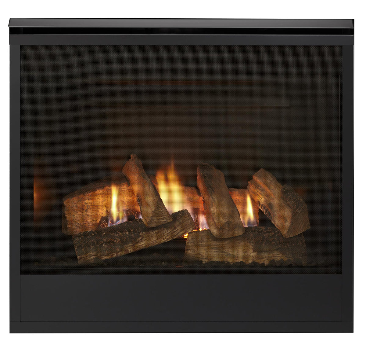 Majestic Mercury 32 gas fireplace with black front