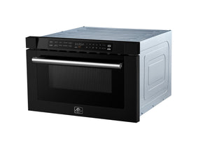 Forno Capoliveri 24-Inch Microwave Drawer FMWDR3000-24 – Black – Microwave FMWDR3000 24BLK 2024 08 Angled Right V1