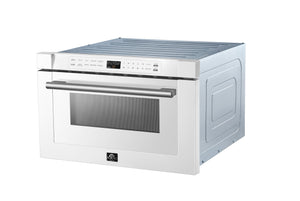 Forno Capoliveri 24-Inch Microwave Drawer FMWDR3000-24 – White – Microwave FMWDR3000 24WHT 2024 08 Angled Right V1