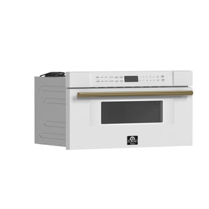 Forno Capoliveri 30-Inch Microwave Drawer FMWDR3000-30 – White – Microwave FMWDR3000 30WHT 2024 09 Angle