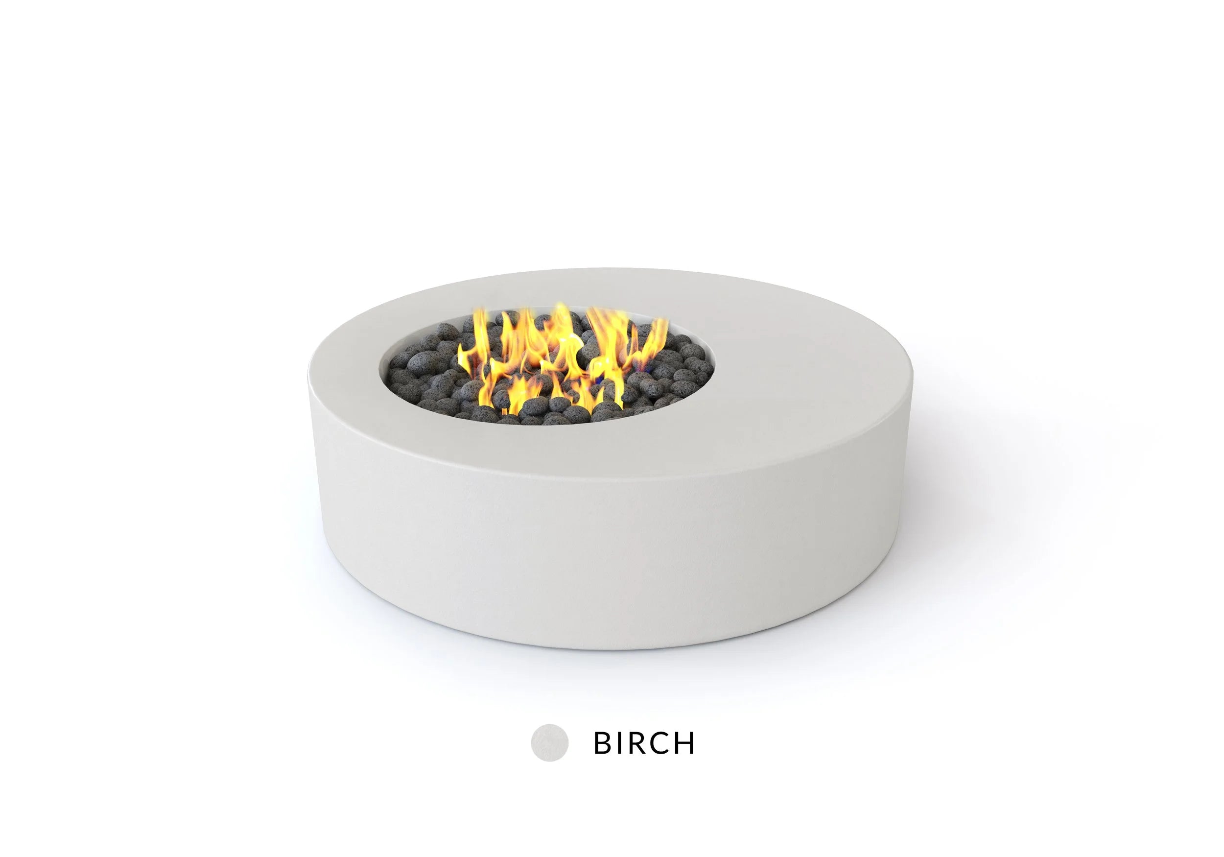 Studio Nisho Hestia Round Concrete Gas or Propane Fire Pit
