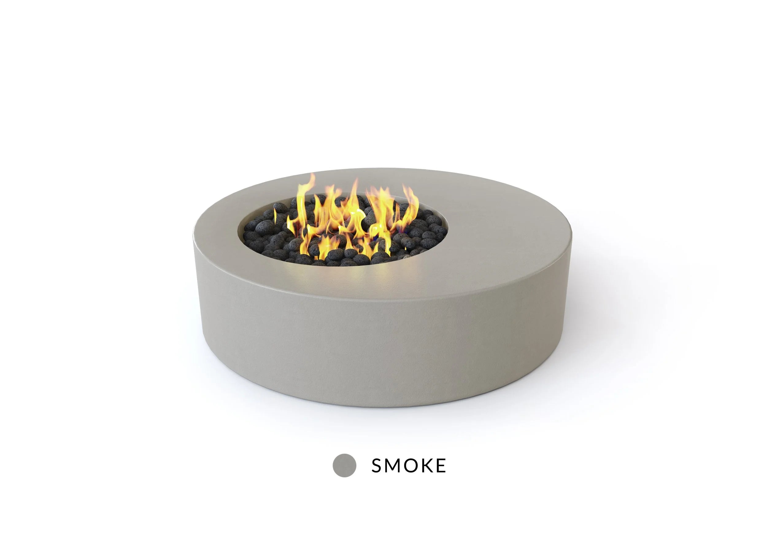 Studio Nisho Hestia Round Concrete Gas or Propane Fire Pit