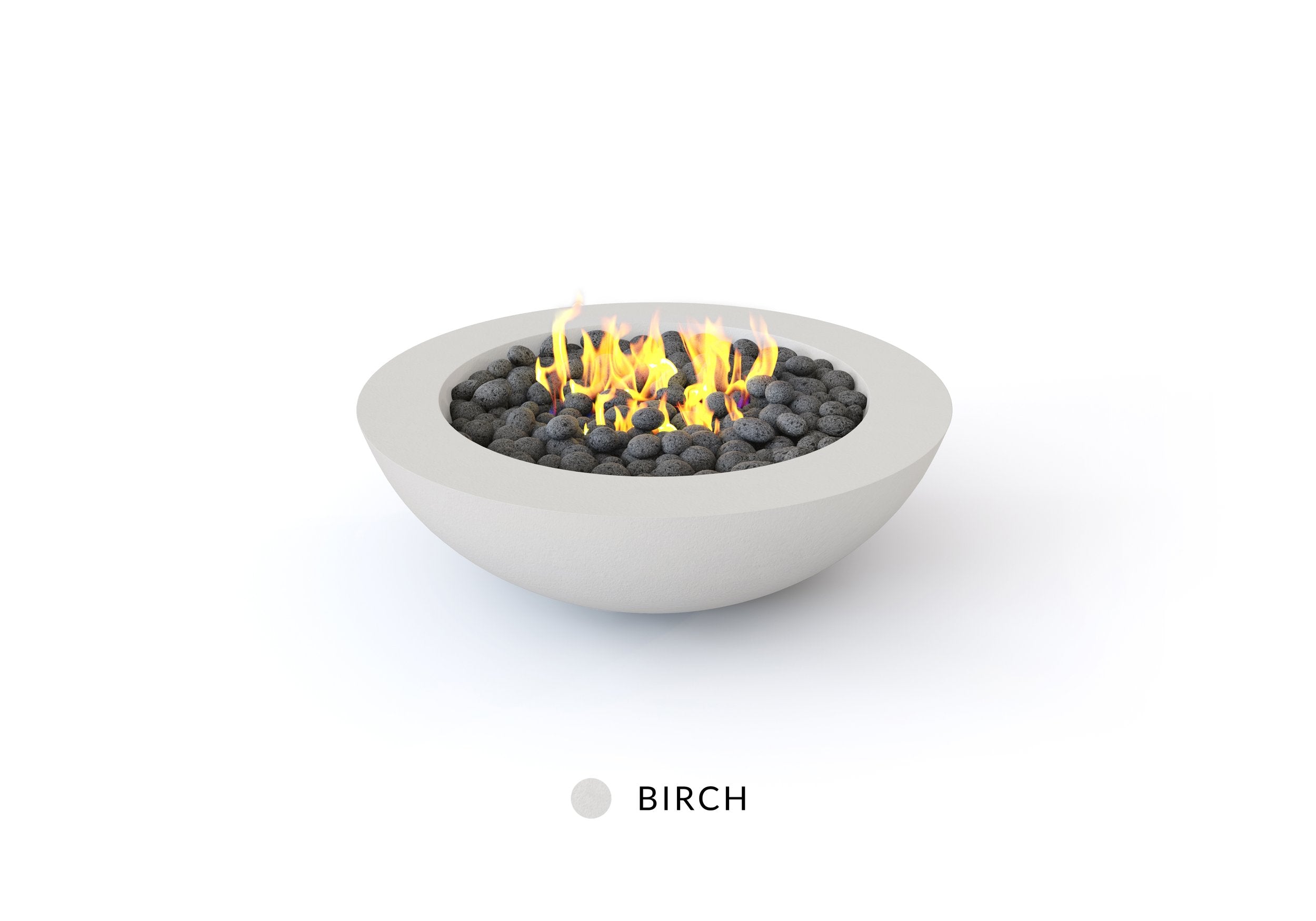 Studio Nisho Kratos Round Concrete Gas or Propane Fire Pit
